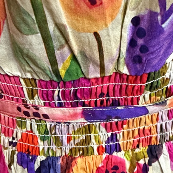 Vibrant Floral Ruffle Sleeve Dress - Picture 10 of 12